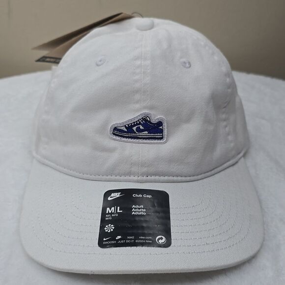 NWT Nike Unisex Dunk Patch Club Adjustable Hat - White - Picture 1 of 8